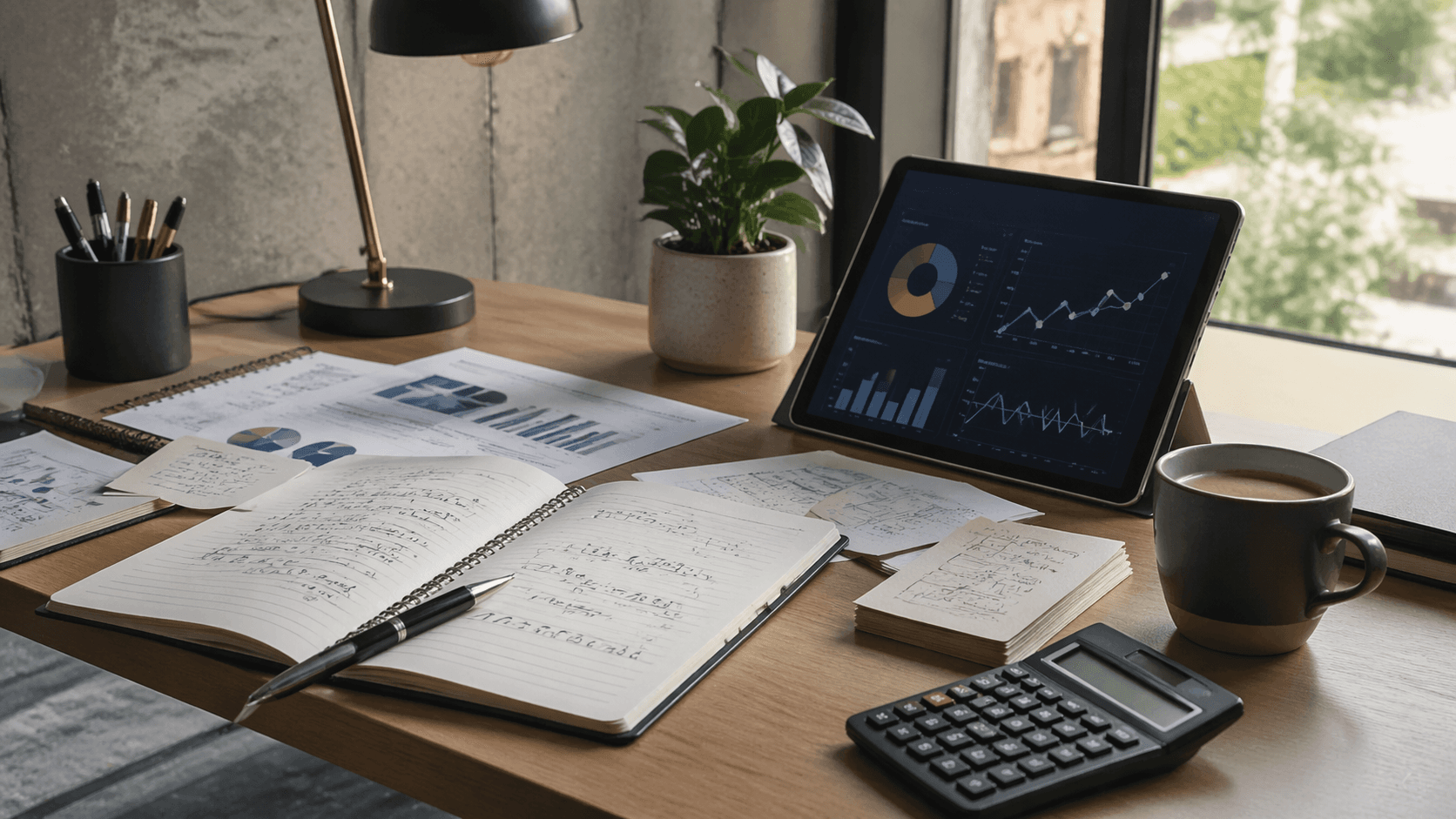 Formüller, yüzdeler, birim dönüşümleri, senaryo matematiği ve kontrol edilmiş sayısal sonuçlar içeren Rivya AI Calculator kapağı.