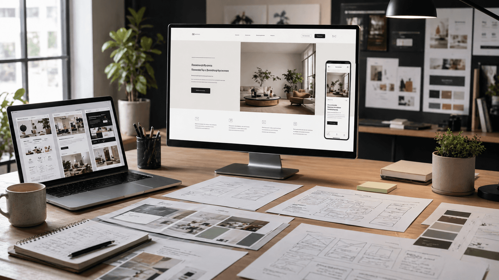 Coperta Rivya pentru imagini de landing page, cu revizuire de layout hero, spatiu CTA, previzualizare mobila si variante vizuale.